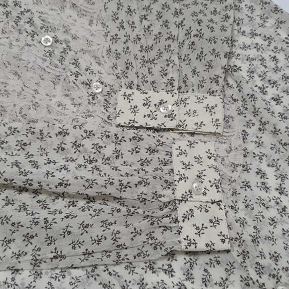 Free People Detailed Sheer Button Down Shirt - Picture 6 of 10